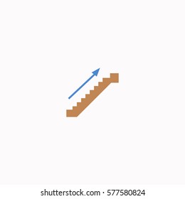 Stairs  icon Vector design. Colored illustration.