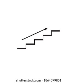 Ilustración de diseño vectorial de iconos de escaleras
