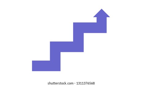 Stairs icon vector design. Stairs logo. Arrow up logo