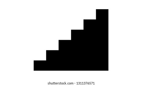Stairs icon vector design. Stairs logo. Graph icon