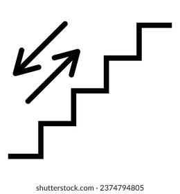 plantilla de diseño de vector de icono de escaleras