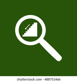 Stairs  icon ,vector. Flat design.