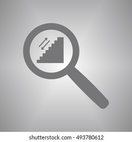 Stairs  icon ,vector. Flat design.