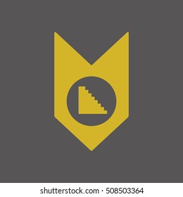 Stairs  icon ,vector. Flat design.