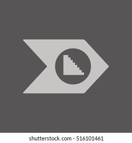 Stairs  icon ,vector. Flat design.