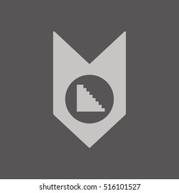 Stairs  icon ,vector. Flat design.