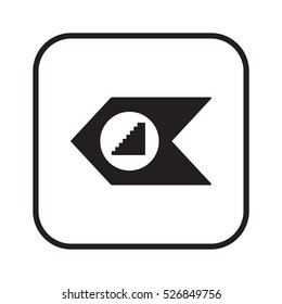 Stairs  icon ,vector. Flat design.