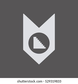 Stairs  icon ,vector. Flat design.