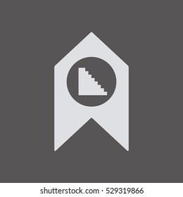 Stairs  icon ,vector. Flat design.