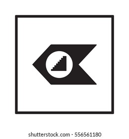 Stairs  icon ,vector. Flat design.