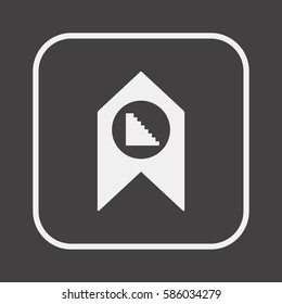 Stairs  icon ,vector. Flat design.