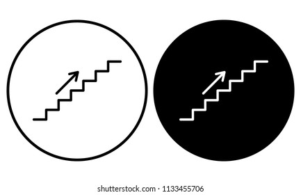 Stairs icon. Vector illustration