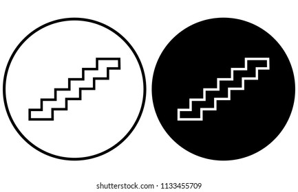 Stairs icon. Vector illustration