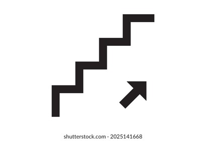 Stairs Up Icon Vector Illustration