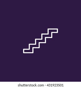 Stairs icon . Vector illustration
