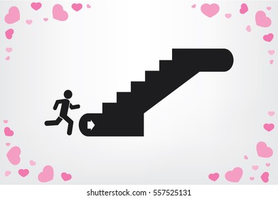 Stairs icon vector illustration 