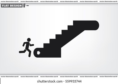 Stairs icon vector illustration.