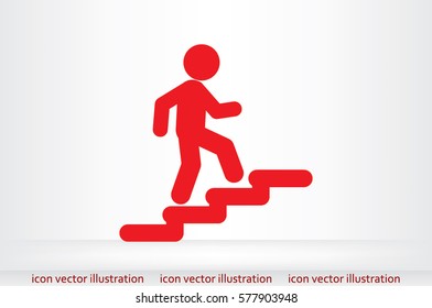 Stairs icon vector illustration.