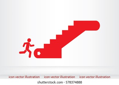 Stairs icon vector illustration .