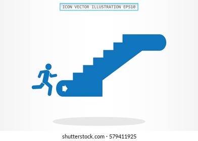 Stairs icon vector illustration.
