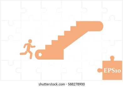 Stairs icon vector illustration