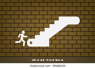 Stairs icon vector illustration.