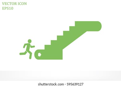 Stairs icon vector illustration.