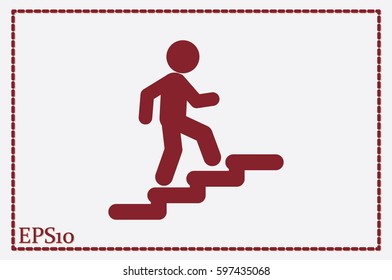 Stairs icon vector illustration.