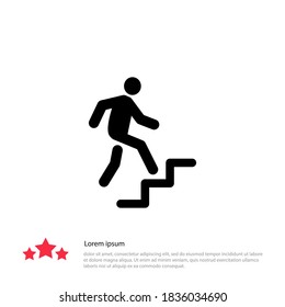 Icono Escala arriba. Ilustración del vector EPS 10.