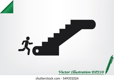 Stairs icon vector illustration EPS 10