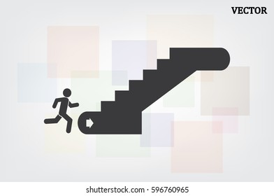 Stairs icon vector illustration EPS 10