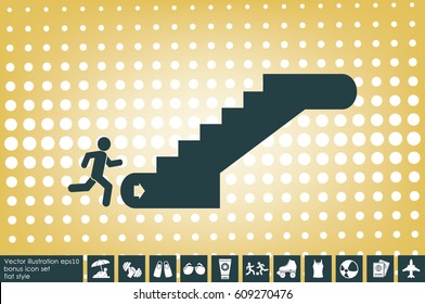 Stairs icon vector illustration EPS 10