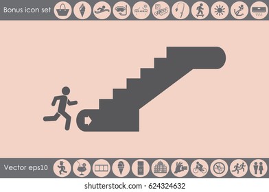 Stairs icon vector illustration EPS 10