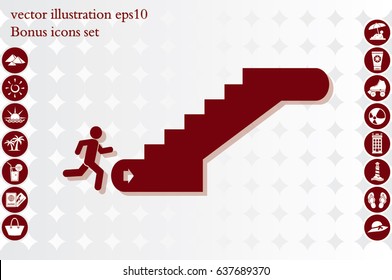 Stairs icon vector illustration EPS 10