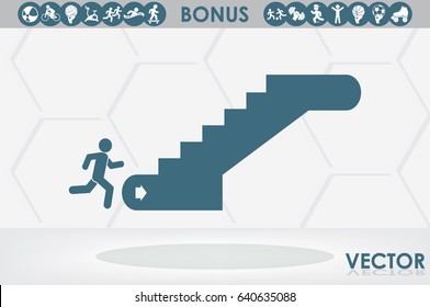 Stairs icon vector illustration EPS 10