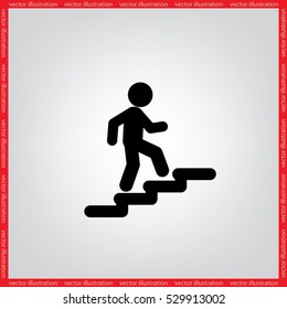 Stairs icon vector illustration eps10.