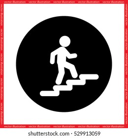 Stairs icon vector illustration eps10.