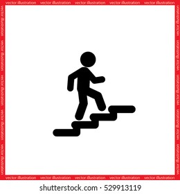 Stairs icon vector illustration eps10.