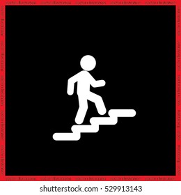 Stairs icon vector illustration eps10.