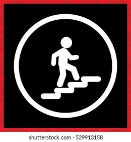 Stairs icon vector illustration eps10.