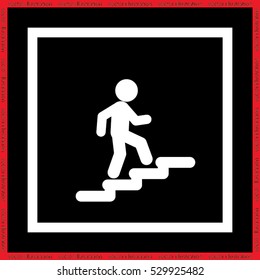 Stairs icon vector illustration eps10.