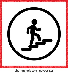Stairs icon vector illustration eps10.
