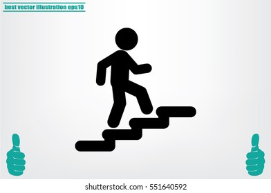 Stairs icon vector illustration eps10.