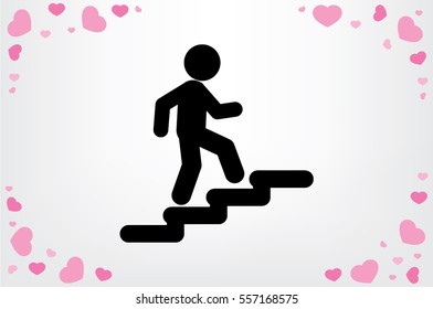 Stairs icon vector illustration eps10.