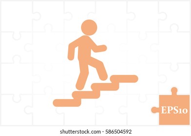 Stairs icon vector illustration eps10.