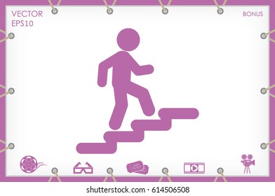 Stairs icon vector illustration eps10.