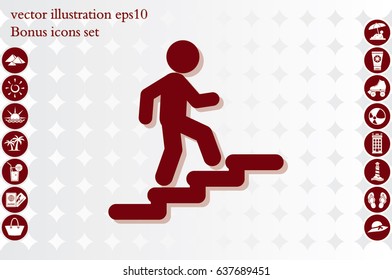 Stairs icon vector illustration eps10.