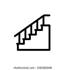 Stairs icon, vector illustration. Flat design style. vector stairs icon illustration isolated on white, stairs icon Eps10. stairs icons graphic design vector symbols.
