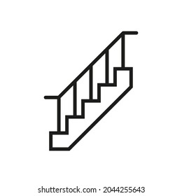 Stairs icon. Vector illustration in flat design