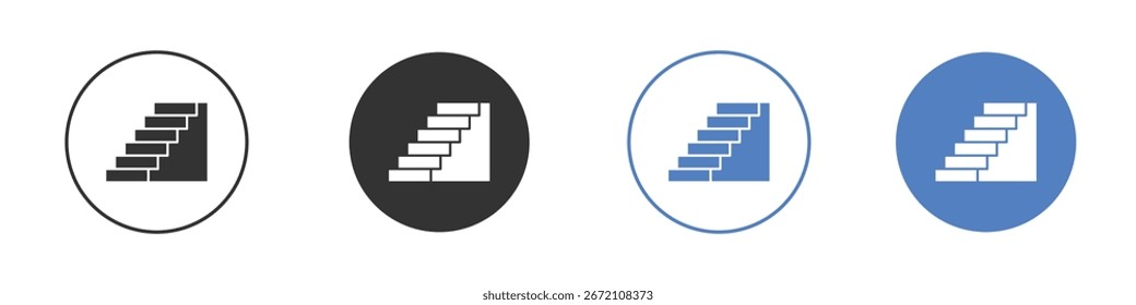 Ícone Escadas. Ilustração vetorial, design plano.